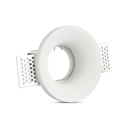 Elmateriel EN: VT-859 GU10 FITTING ROUND-WHITE