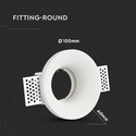 EN: VT-859 GU10 FITTING ROUND-WHITE