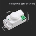 Mikrobølgesensor - Hvid, Manuel Tilsidesættelsesfunktion, Maks: 300W LED