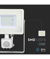 30W LED projektør med sensor, Samsung LED chip - IP65, hvid, 3000K, 5 års garanti