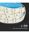 12W/m LED Striplys - Samsung Chip, 12V, 6500K, IP20, 5m/rulle