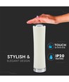 18W LED designer bordlampe - Touch dæmpbar, 1200lm, 3000K, krom finish