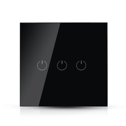 Elmateriel WiFi Touch Afbryder - Kompatibel med Alexa Google Home, Sort