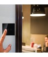 WiFi 3-vejs touch afbryder, sort - 2200W, virker med Google Home og Alexa, 3 Gang 1 Way