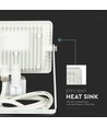 20W LED projektør med sensor - Samsung LED chip, hvid, IP65, varm hvid