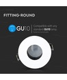 GU10 indbygningsspot - Rund, hvid/sort, aluminium, hul: Ø7,5 cm, mål: Ø8 cm