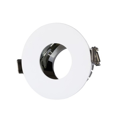 GU10 indbygningsspot - Hvid/krom, aluminium, Hul: Ø7,5 cm, Mål: Ø8 cm