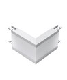 L-formet samler til LED indbygningsprofil - 10W, hvid aluminium, 4000K, inkl. cover