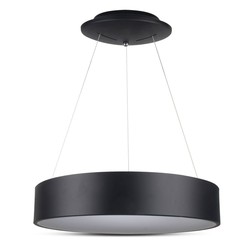 Elmateriel 20W Overflade glat pendel lys - 3000K, sort, dæmpbar.