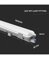 150cm 22W vandtæt LED armatur - IP65, 6400K, inkl. LED rør