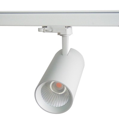 30W 3-faset RA90 Skinnespot - 130lm/w, 3900lm, Hvid, Flicker free