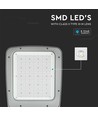 200W LED gadelampe, 130lm/W - Samsung LED chip, IP65, 4000K, Inventronics driver, IK08, grå kabinet