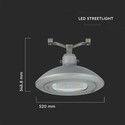 100W LED Nedhængt Gadelygte Samsung Chip 4000K (130lm/W)