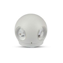 Elmateriel 4W Væglampe - LED, Rund, 4000K, IP65, Hvid hus