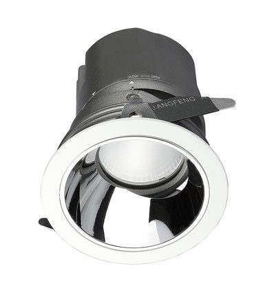 6W LED COB Hotel Downlight, RA95 - CREE chip, sølv reflektor, justerbar, indbygningsspot