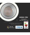 6W LED COB Hotel Downlight, RA95 - CREE chip, sølv reflektor, justerbar, indbygningsspot