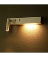 3W+3W LED hotel sengelampe - Hvid, 3000K, aluminium, væglampe