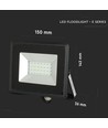 20W LED projektør - Grøn, Sort hus, arbejdslampe