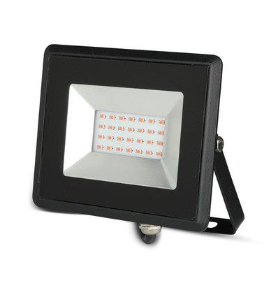 20W Rød LED projektør - IP65 udendørs, Sort hus, arbejdslampe