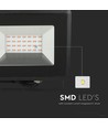 20W Rød LED projektør - IP65 udendørs, Sort hus, arbejdslampe