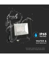 20W Rød LED projektør - IP65 udendørs, Sort hus, arbejdslampe