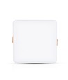 18W kvadratisk LED indbygningspanel med Samsung chip - 1350lm, hvid kant, 5 års garanti, hul: Ø7,5-10 cm, mål: 17x17 cm