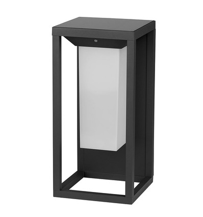 2W LED solcelle væglampe med sensor, Samsung LED chip - IP65, 3000K, grå, 220lm, udendørs