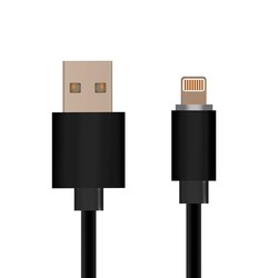 Elmateriel 1,5m MFI iPhone kabel - sort