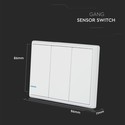 3 gang sensorafbryder - Vej, IP54