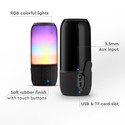2*3W - LED lys, Bluetooth højttaler, USB TF-kort slot, sort