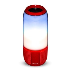 Elmateriel 2*3W Bluetooth Højttaler - LED-lys, USB TF-kortplads, rød.