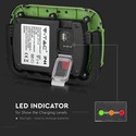 [V-TAC] [Projektør] [10W] - [LED, Genopladelig, Samsung Chip, 6400K, SOS Flash]