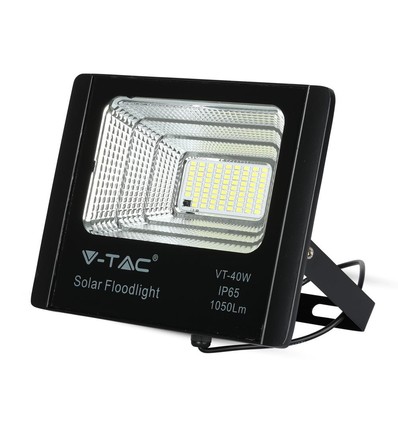 40W LED solcelle projektør - 1050lm, IP65, inkl. solpanel og fjernbetjening, 4000K