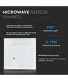 Vægmonteret mikrobølgesensor - Hvid, til indbygning, Max 300W