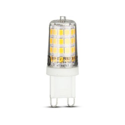 Producenter 3W spotlys G9 - LED, plastik, 6400K, 6 stk/pakke.
