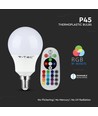 3,5W P45 LED-pære E14 - RF-kontrol, dæmpbar, RGB+6400K