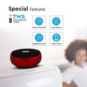 Bærbar Bluetooth-Højtaler - TWS-Funktion, 800mAh Batteri, Rød