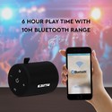 Bærbar Bluetooth-højtaler - 1500mAh Batteri, Micro USB-kabel (TWS), Sort