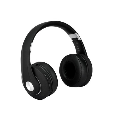Bluetooth trådløse hovedtelefoner, sort - 500mAh batteri, op til 12 timers spilletid, foldbart design, AUX/Micro SD indgang
