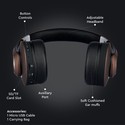 Bluetooth Trådløse Hovedtelefoner - 500mAh, Justerbart Hovedbånd, Brun