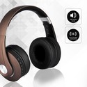 Bluetooth Trådløse Hovedtelefoner - 500mAh, Justerbart Hovedbånd, Brun