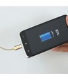 MicroUSB kabel 1m messingfarvet - Bomuldsstof, MicroUSB til USB-A