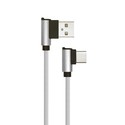 1M Type-C USB Kabel L-Type - Grå (Diamond Serien)