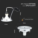 GU10 5W - Spotlight, Hvidt Hus, 4000K, 3 stk/pakke