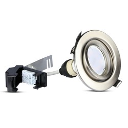 Elmateriel 5W Spotlys GU10 - Lampe, Satin Nickel, 4000K, 3 stk./pakke