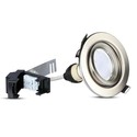 5W Spotlys GU10 - Lampe, Satin Nickel, 4000K, 3 stk./pakke