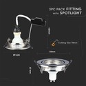 5W Spotlys GU10 - Lampe, Satin Nickel, 4000K, 3 stk./pakke