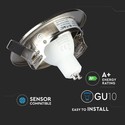 5W Spotlys GU10 - Lampe, Satin Nickel, 4000K, 3 stk./pakke