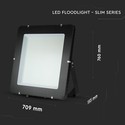 1000W LED Projektør - Samsung Chip, 4000K, Sort Hus, 120lm/W