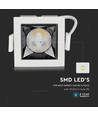 4W kvadratisk LED indbygningsspot, Samsung chip, RA90 - 5700K, 12 grader, hul: 45x45mm